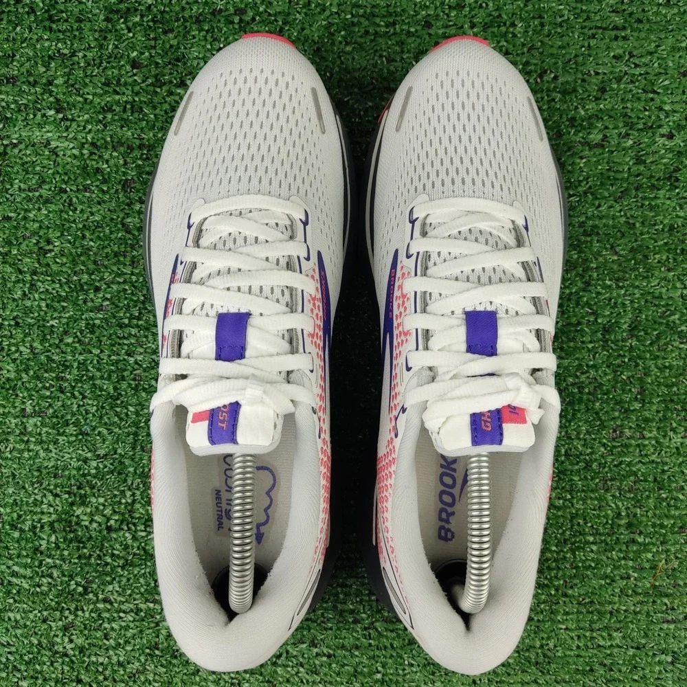 Brooks Running Shoes Womens 9.5 White Ghost 14 Pink Purple 1203561B192 Athletic - Picture 7 of 9